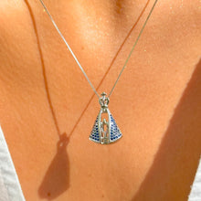 Cargar imagen en el visor de la galería, Collar religioso nuestra señora aparecida en plata 925