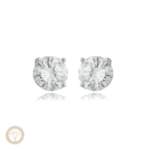 Cargar imagen en el visor de la galería, Pendiente Moissanite Punto de Luz Redondo 8MM Plata 925