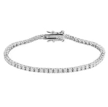 Cargar imagen en el visor de la galería, Pulsera Riviere 2mm Moissanite Plata925