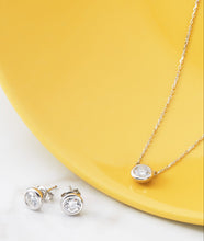 Cargar imagen en el visor de la galería, Collar moissanite ponto de luz redondo 4mm de alta qualidade em plata925.