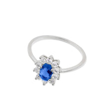 Cargar imagen en el visor de la galería, Alianza Azul Zafiro plata 925
