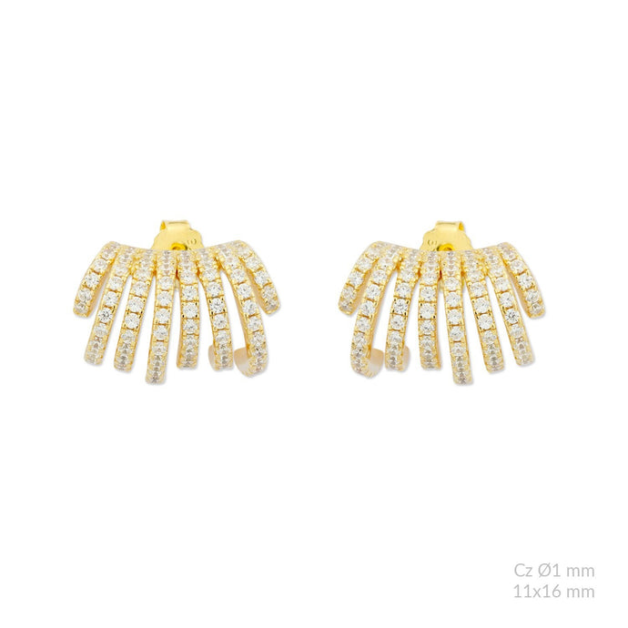 Pendiente Onda Plata 925