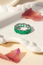 Cargar imagen en el visor de la galería, Anillo Aparador Esmeralda Retangulo
