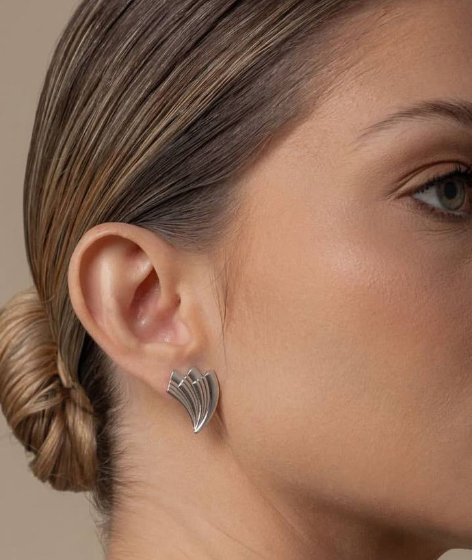 Pendiente Lineas formas Dorado