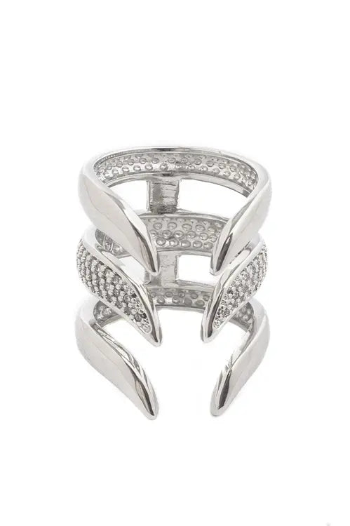 Anillo spike plata