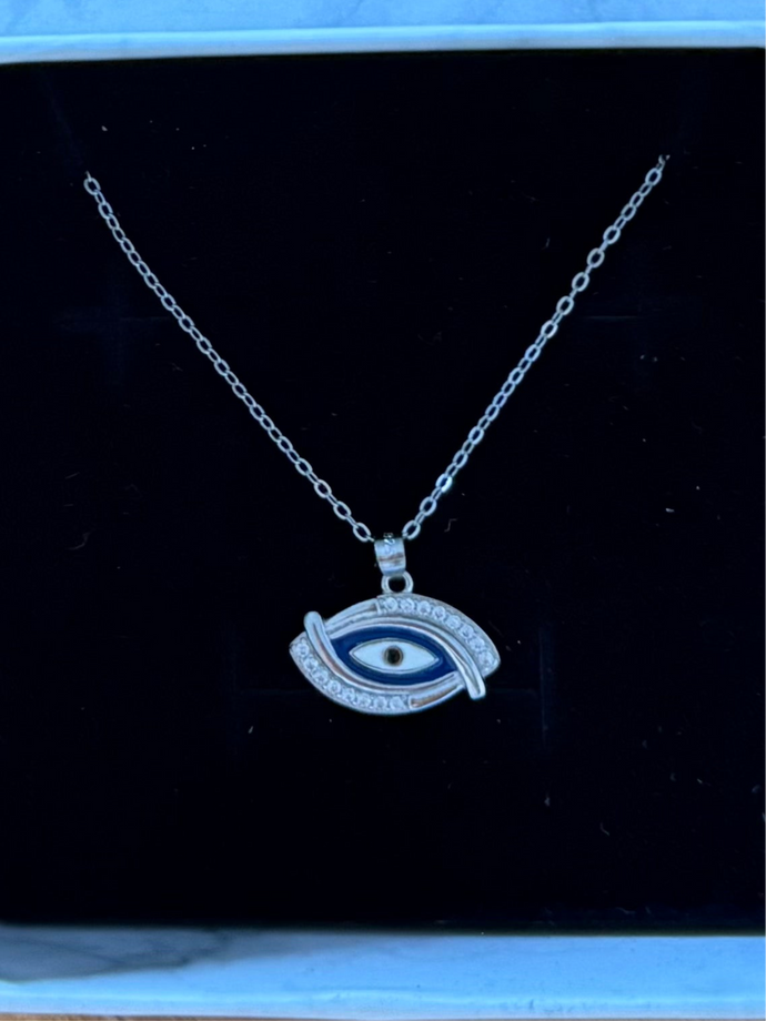 Collar Ojo griego Pestaña plata925