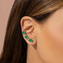 Cargar imagen en el visor de la galería, Pendiente Earcuff Esmeralda
