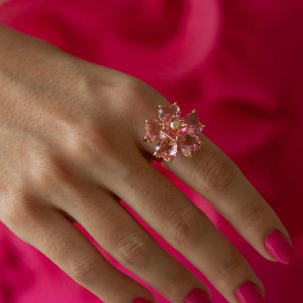 Anillo Flor Rosa