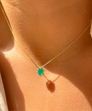 Cargar imagen en el visor de la galería, Conjunto Mini Oval Esmeralda Oro
