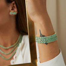 Cargar imagen en el visor de la galería, Collar Riviere Esmeralda Colombiana Oro18k
