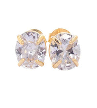 Cargar imagen en el visor de la galería, Pendiente Punto de Luz OVAL 10MM Dorado
