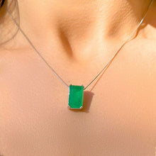 Cargar imagen en el visor de la galería, Conjunto Esmeralda Turmalina Retângulo plata925
