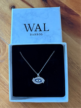 Cargar imagen en el visor de la galería, Collar Ojo griego Pestaña plata925

