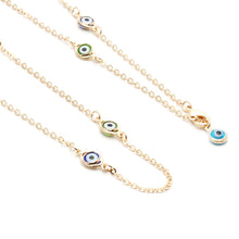 Cargar imagen en el visor de la galería, Collar mini Ojo griego coloridos largo
