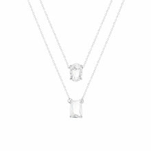 Cargar imagen en el visor de la galería, Collar Escapulario Cristales Blancos
