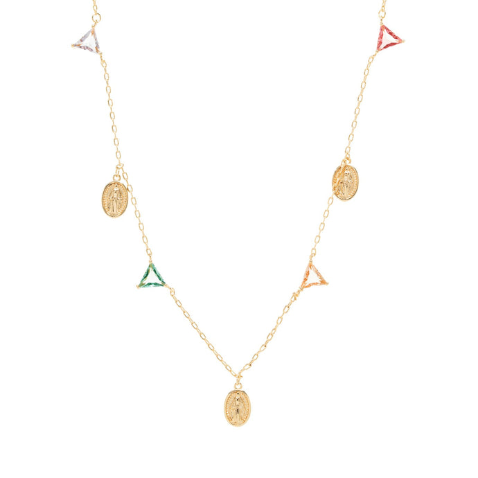 Collar Medallas N Señora Cristales