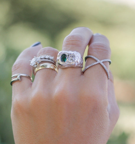 Anillo Textura Verde