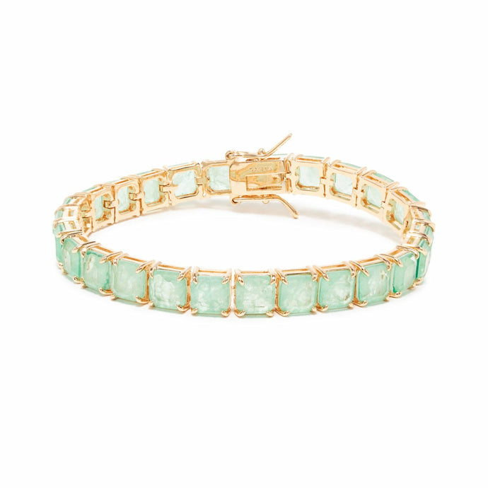 Pulsera Riviere Esmeralda Colombiana Oro18k