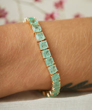 Cargar imagen en el visor de la galería, Pulsera Riviere Esmeralda Colombiana Oro18k
