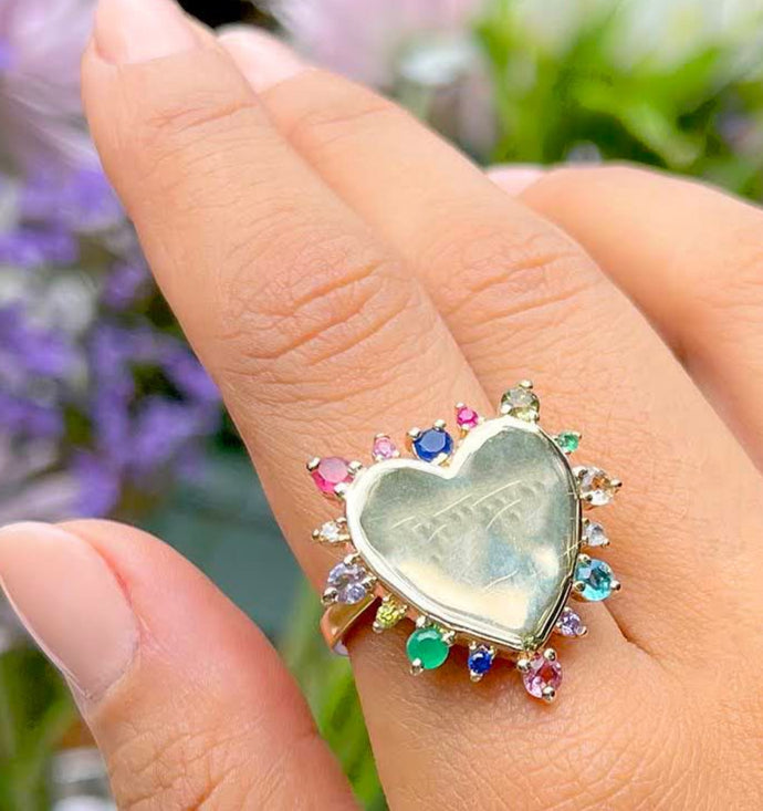 Anillo corazón Dorado Colors