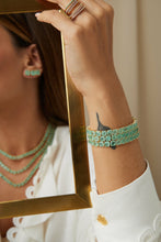 Cargar imagen en el visor de la galería, Pulsera Riviere Esmeralda Colombiana Oro18k
