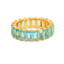 Cargar imagen en el visor de la galería, Anillo Aparador Paraíba cristal oval
