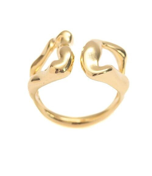 Anillo geométrico organico vazado en baño de oro 18k o en baño de rodio  Tamaño 16 Brasil (6,5 USA)  Joyas hipoalergénicas y sin niquel.