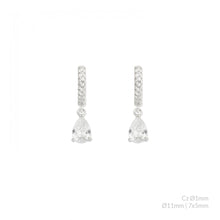 Cargar imagen en el visor de la galería, Arete Mini Gota Plata 925
