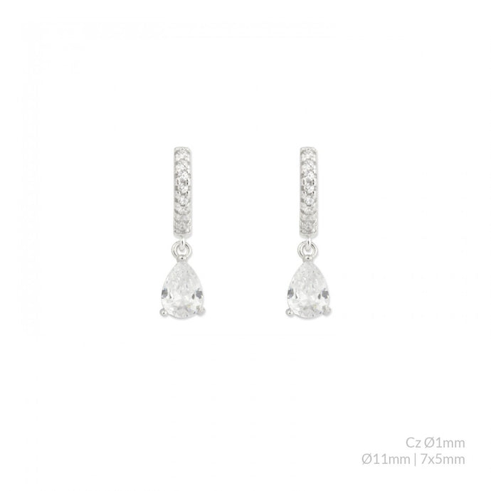 Arete Mini Gota Plata 925
