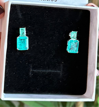 Cargar imagen en el visor de la galería, Pendiente Turmalina Cuadrado Plata 925
