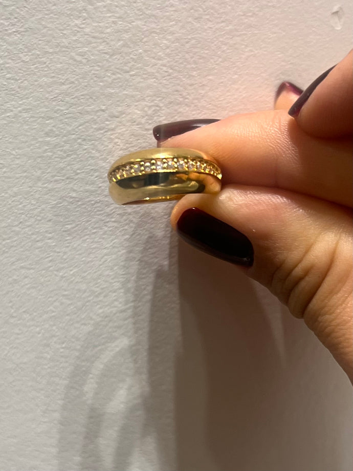 Anillo oval circonitas