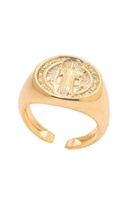 Cargar imagen en el visor de la galería, Mini Anillo San Benedito Oro
