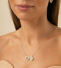 Cargar imagen en el visor de la galería, Collar Escapulario Esmeralda Colombiana Pet
