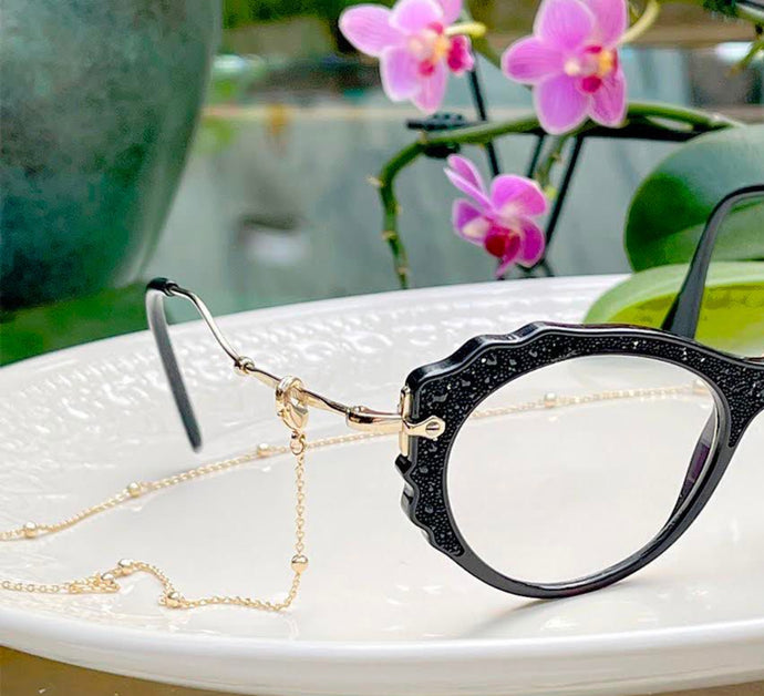 cadena para gafas en baño de oro18k