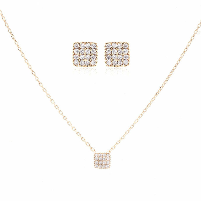 Conjunto Mini cuadrado Oro