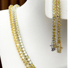 Cargar imagen en el visor de la galería, Collar Riviere citrino 3 puntos
