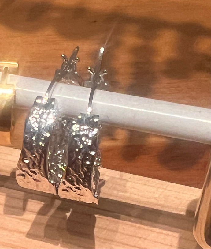 Argolla geométrica Plata orgánica