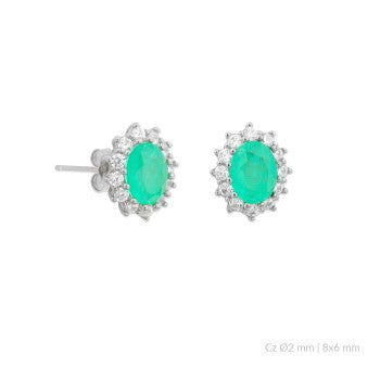 Conjunto oval Turmalina Paraíba Plata925