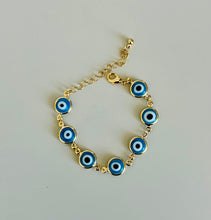 Cargar imagen en el visor de la galería, Pulsera Ojo griego resina azul
