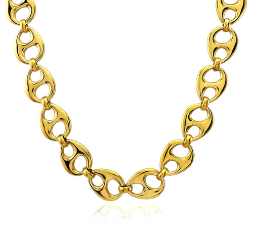 Collar Elo largo dorado acero inoxidable 