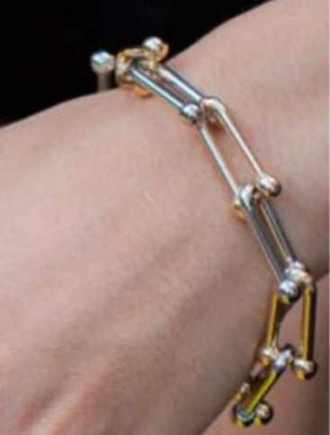 Pulsera Tifany Plata & Dorado GG