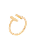 Cargar imagen en el visor de la galería, Anillo Tifany Liso Dorado &amp; Plata
