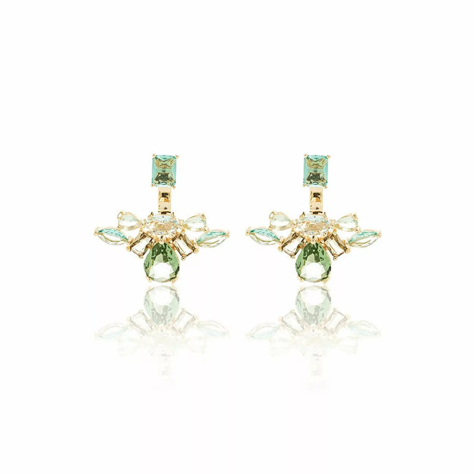 Pendiente Ear Jacket Topacio Ametista