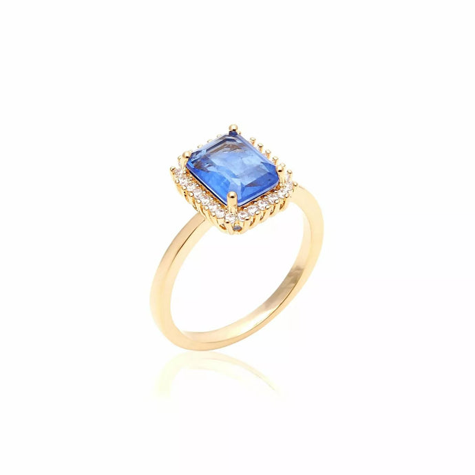 Anillo Tanzanita Cuadrado