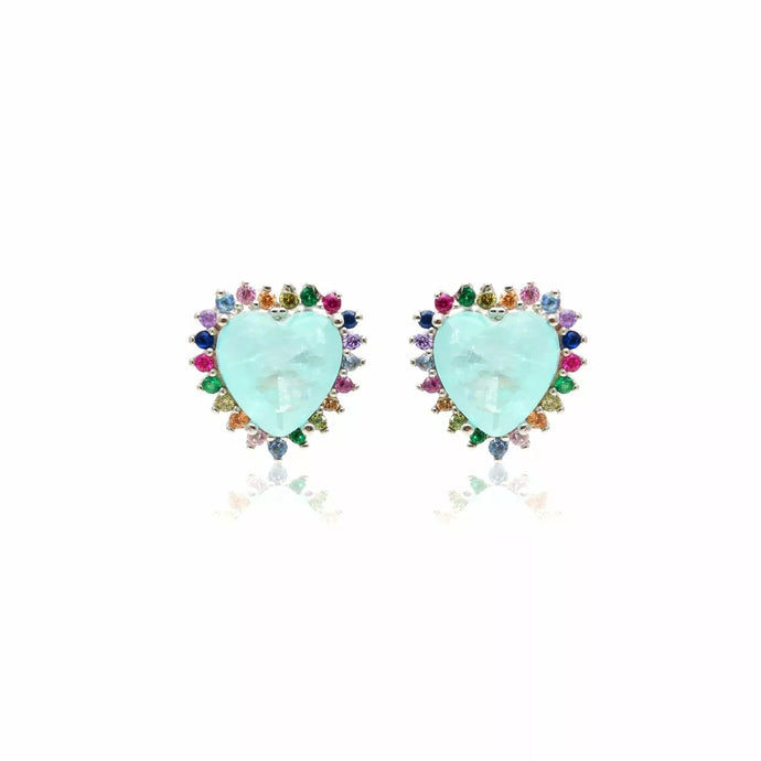 Conjunto Turmalina Light Corazón Plata925