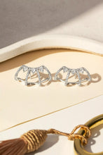 Cargar imagen en el visor de la galería, Pendiente Onda corazones Plata 925
