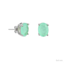 Cargar imagen en el visor de la galería, Conjunto Mini Oval Turmalina Paraíba Plata 925
