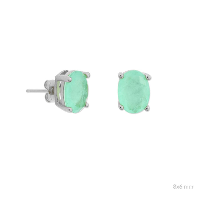 Pendiente Oval Turmalina Plata925