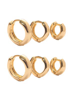 Cargar imagen en el visor de la galería, Trio Argollas Lisa Dorada
