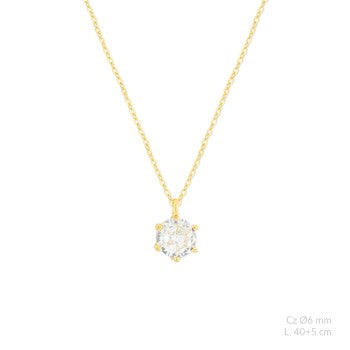 Collar punto de luz Dorado plata925